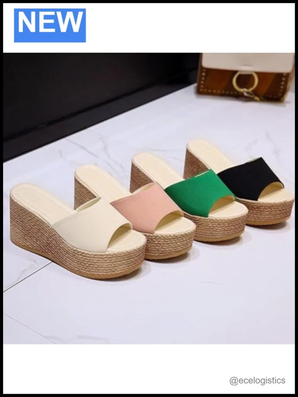 Women's Open-Toe Platform Wedge Espadrille Slippers Breathable Fish Mouth